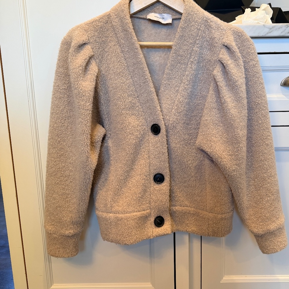 Soldout.NYC The Yay To Boucle Jacket in Almond- Sz‎ X